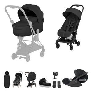 Cybex Coya Ultimate Accessory Bundle Style Collection - Matt Black / Sepia Black