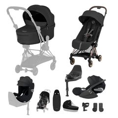 Cybex Coya Ultimate Birth & Beyond Bundle Comfort Collection - Rosegold / Sepia Black