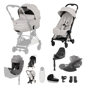 Cybex Coya Ultimate Birth & Beyond Bundle Style Collection - Matt Black / City Grey
