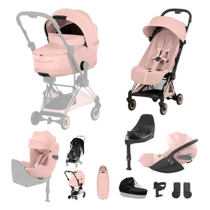 Cybex Coya Ultimate Birth & Beyond Bundle Style Collection - Rosegold / Peach Pink