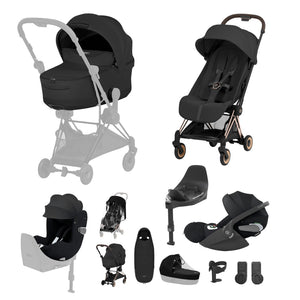 Cybex Coya Ultimate Birth & Beyond Bundle Style Collection - Rosegold / Sepia Black