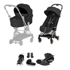 Cybex Coya Ultimate Bundle Comfort Collection - Rosegold / Sepia Black