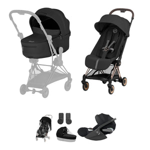 Cybex Coya Ultimate Bundle Comfort Collection - Rosegold / Sepia Black