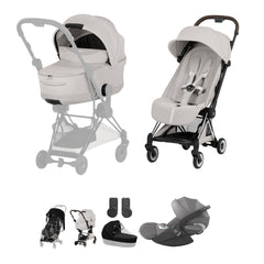 Cybex Coya Ultimate Bundle Style Collection - Chrome Brown / City Grey