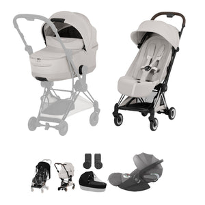 Cybex Coya Ultimate Bundle Style Collection - Chrome Brown / City Grey