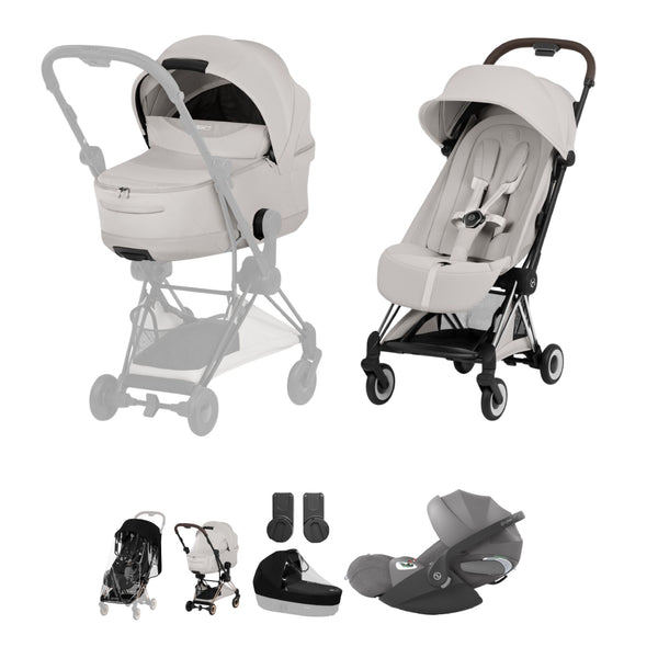 Cybex Coya Ultimate Bundle Style Collection - Chrome Brown / City Grey