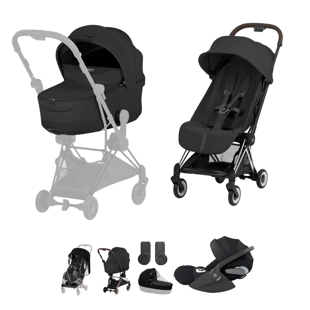 Cybex Coya Ultimate Bundle Style Collection - Chrome Brown / Sepia Black