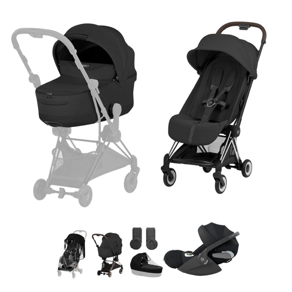 Cybex Coya Ultimate Bundle Style Collection - Chrome Brown / Sepia Black