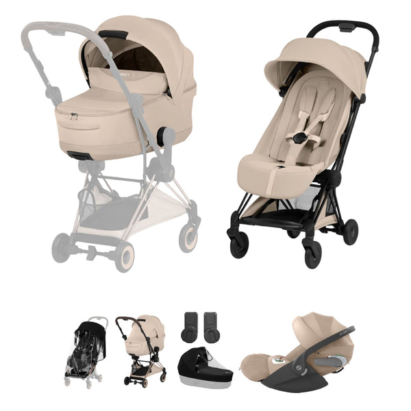 Cybex Coya Ultimate Bundle Style Collection - Matt Black / Cozy Beige