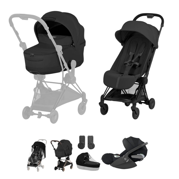 Cybex Coya Ultimate Bundle Style Collection - Matt Black / Sepia Black