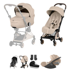 Cybex Coya Ultimate Bundle Style Collection - Rosegold / Cozy Beige