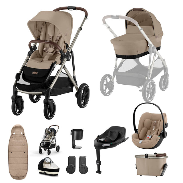 Cybex Gazelle S 11 Piece Cloud G i-Size Bundle - Almond Beige