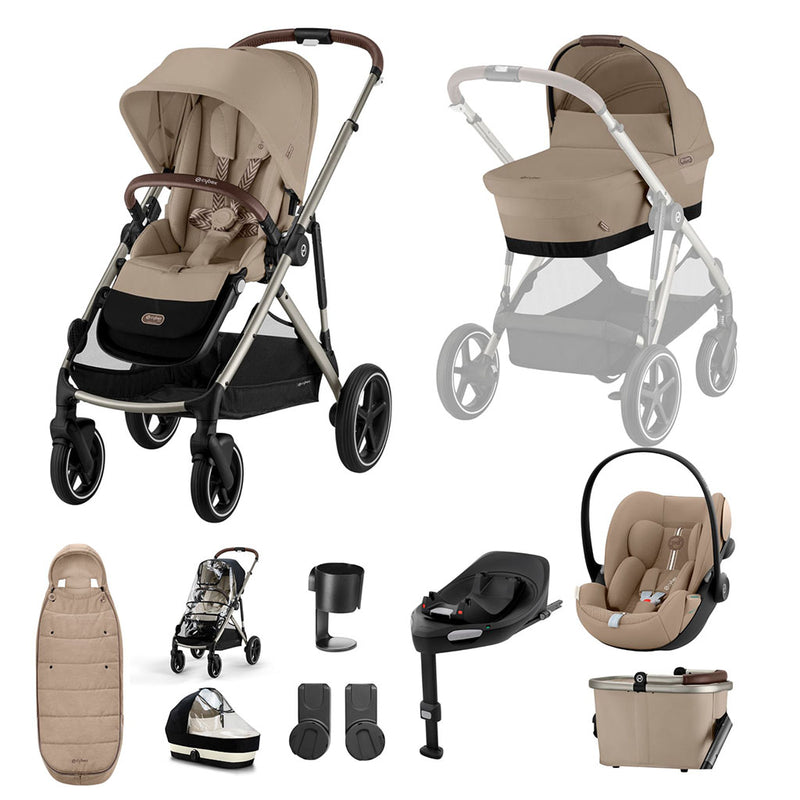 Cybex Gazelle S 11 Piece Cloud G i-Size Bundle - Almond Beige