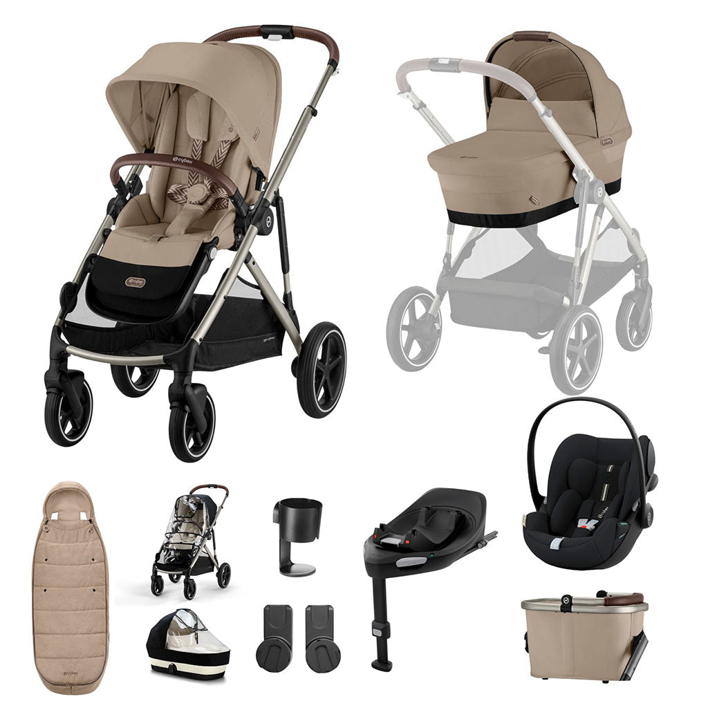 Cybex Gazelle S 11 Piece Cloud G i-Size Bundle - Almond Beige