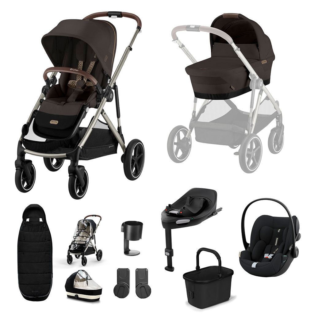 Cybex Gazelle S 11 Piece Cloud G i-Size Bundle - Chocolate Brown