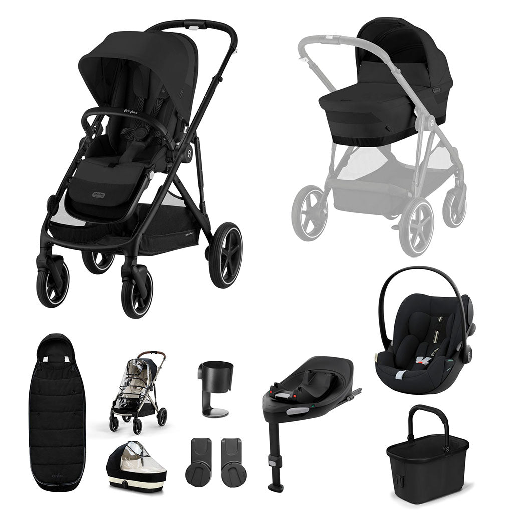 Cybex Gazelle S 11 Piece Cloud G i-Size Bundle - Moon Black