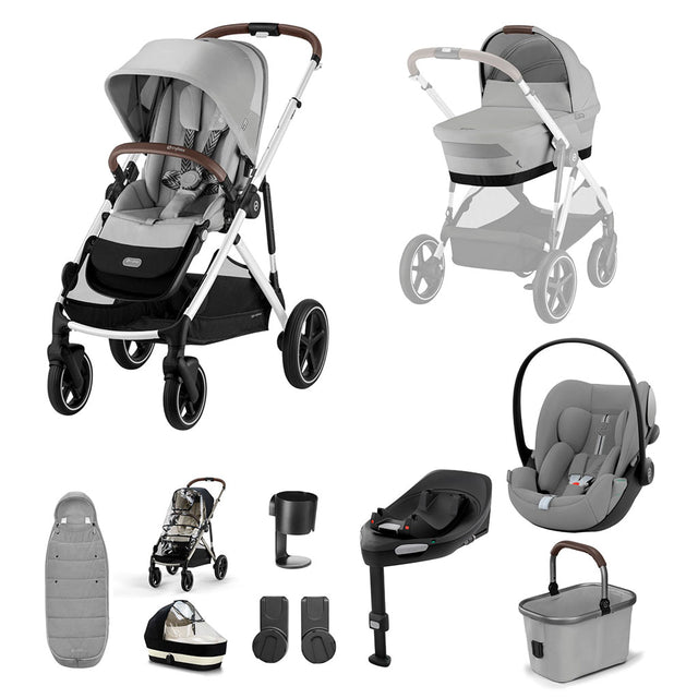 Cybex Gazelle S 11 Piece Cloud G i-Size Bundle - Stone Grey