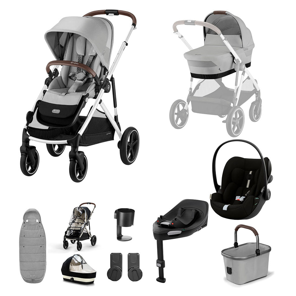 Cybex Gazelle S 11 Piece Cloud G i-Size Bundle - Stone Grey