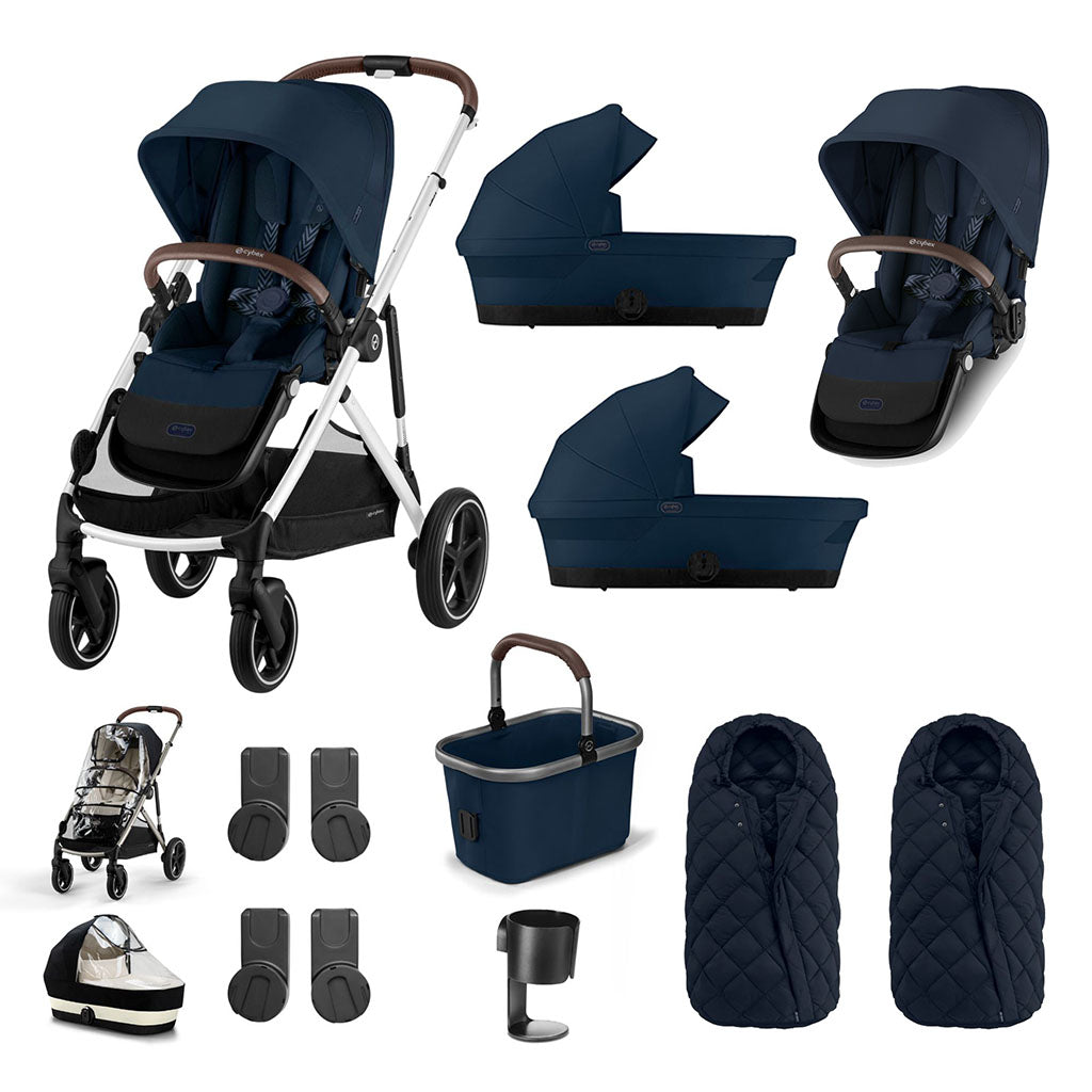 Cybex Gazelle S Newborn Twin Bundle - Ocean Blue