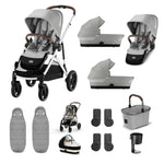 Cybex Gazelle S Newborn Twin Bundle - Stone Grey