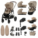 Cybex Gazelle S Newborn Twin Bundle with Cloud G i-Size - Almond Beige