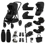 Cybex Gazelle S Newborn Twin Bundle with Cloud G i-Size - Moon Black