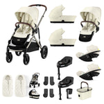 Cybex Gazelle S Newborn Twin Bundle with Cloud G i-Size - Seashell Beige