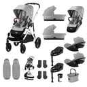 Cybex Gazelle S Newborn Twin Bundle with Cloud G i-Size - Stone Grey