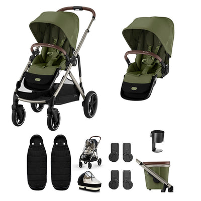 Cybex Gazelle S Twin Bundle - Moss Green
