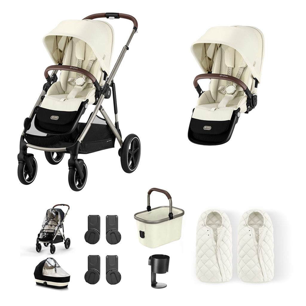 Cybex Gazelle S Twin Bundle - Seashell Beige