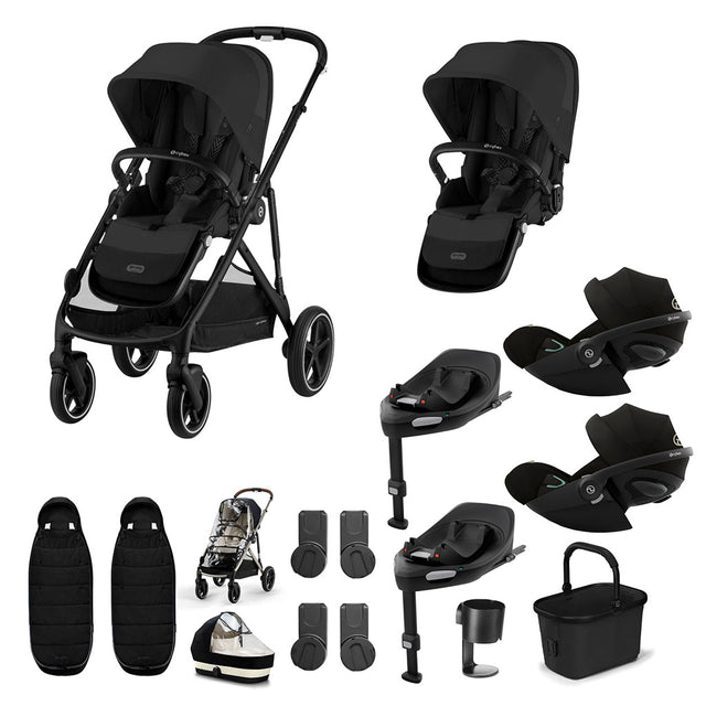Cybex Gazelle S Twin Bundle with Cloud G i-Size - Moon Black
