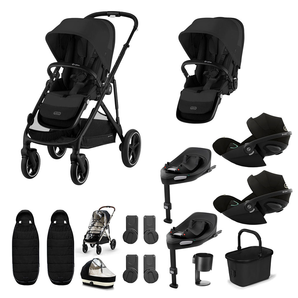 Cybex Gazelle S Twin Bundle with Cloud G i-Size - Moon Black
