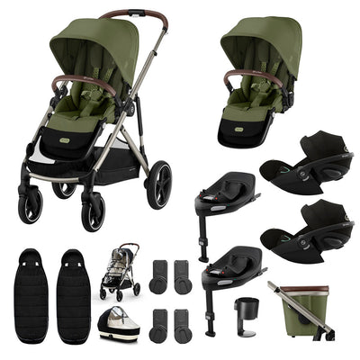 Cybex Gazelle S Twin Bundle with Cloud G i-Size - Moss Green