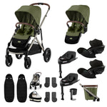 Cybex Gazelle S Twin Bundle with Cloud G i-Size - Moss Green