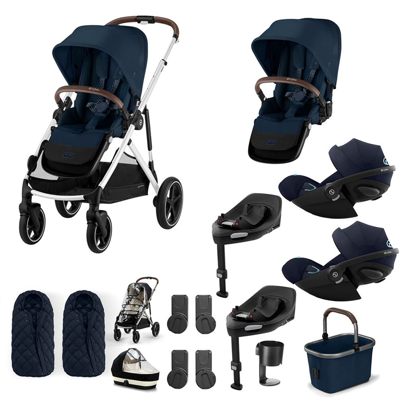 Cybex Gazelle S Twin Bundle with Cloud G i-Size - Ocean Blue