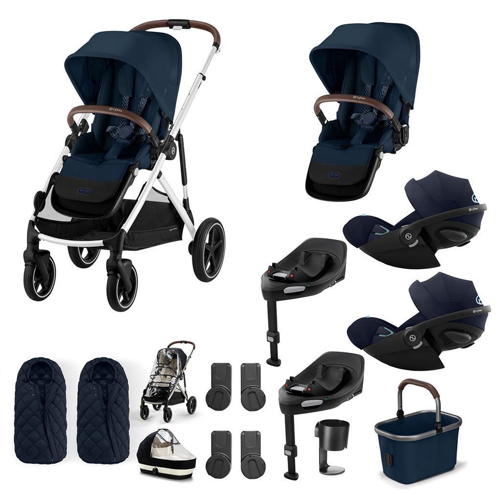 Cybex Gazelle S Twin Bundle with Cloud G i-Size - Ocean Blue
