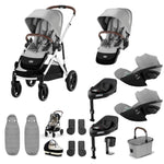 Cybex Gazelle S Twin Bundle with Cloud G i-Size - Stone Grey