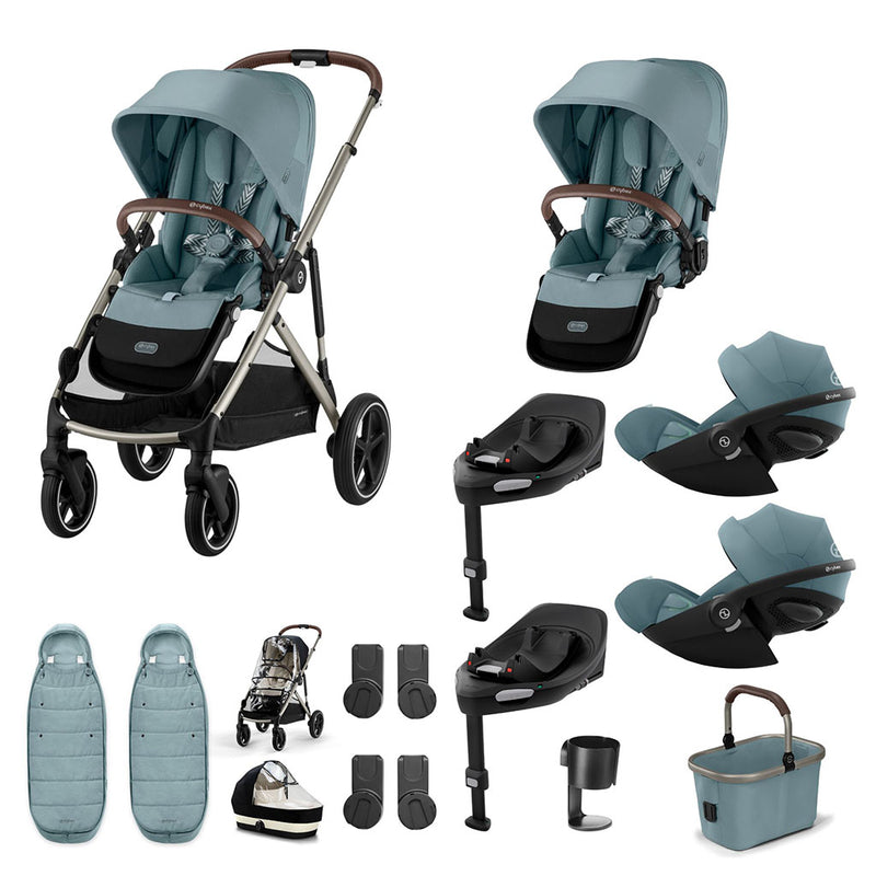 Cybex Gazelle S Twin Bundle with Cloud G i-Size - Stormy Blue
