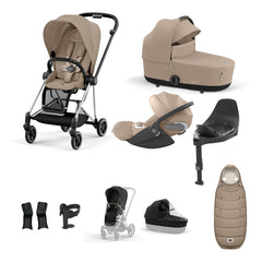 Cybex Mios Travel System - Chrome Black / Cozy Beige