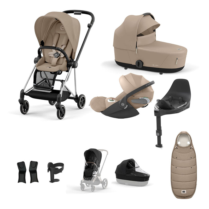Cybex Mios Travel System - Chrome Black / Cozy Beige