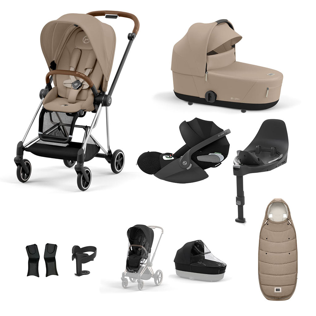 Cybex Mios Travel System - Chrome Brown / Cozy Beige
