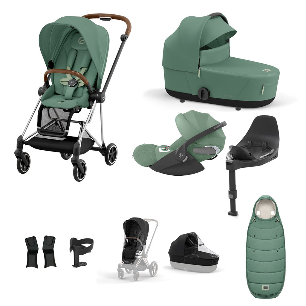 Cybex Mios Travel System - Chrome Brown / Leaf Green