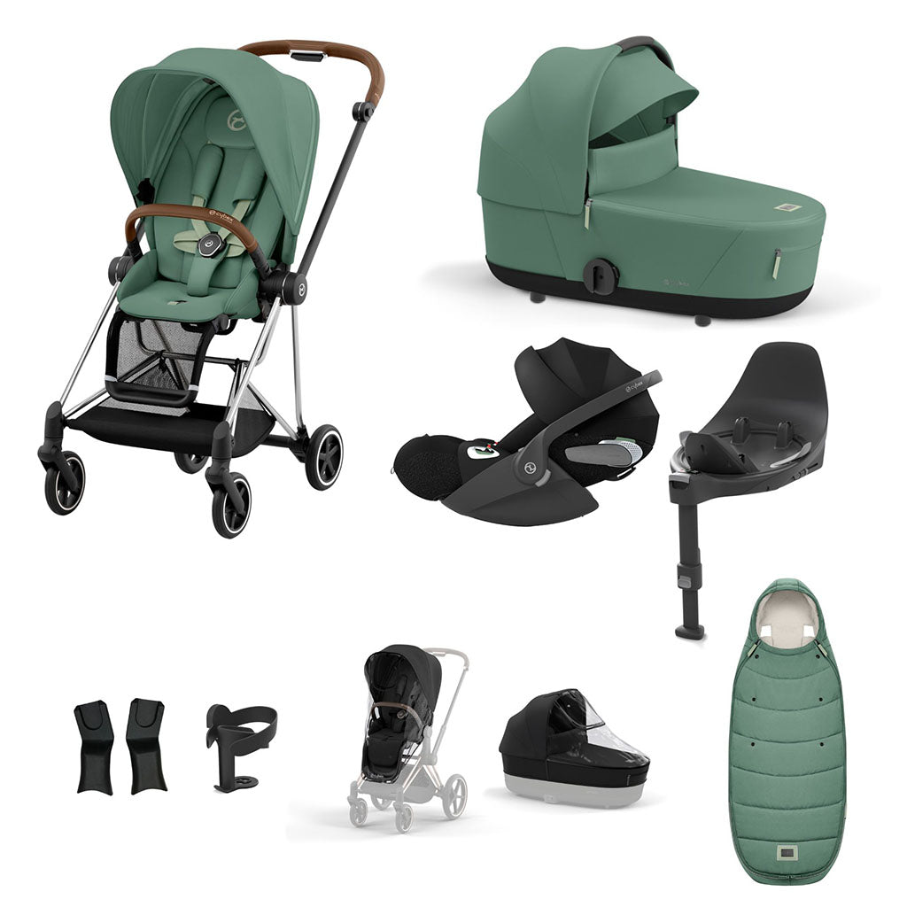 Cybex Mios Travel System - Chrome Brown / Leaf Green