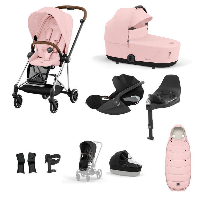 Cybex Mios Travel System - Chrome Brown / Peach Pink