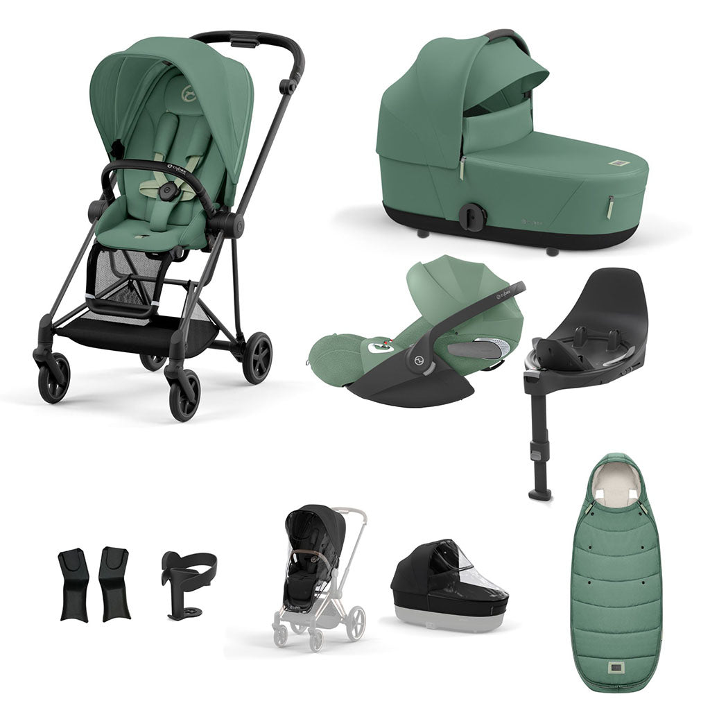 Cybex Mios Travel System - Matt Black / Leaf Green