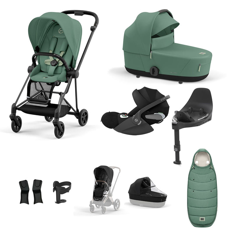 Cybex Mios Travel System - Matt Black / Leaf Green