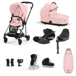 Cybex Mios Travel System - Matt Black / Peach Pink
