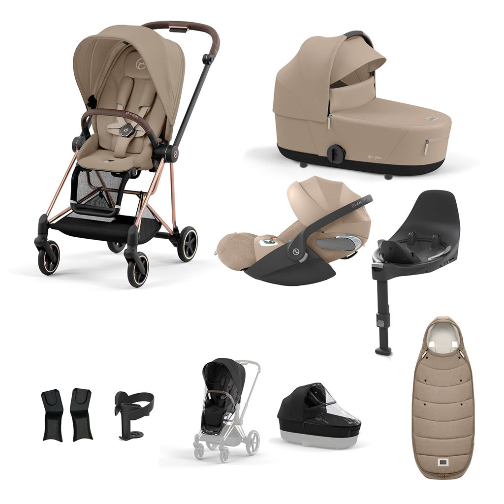 Cybex Mios Travel System - Rosegold / Cozy Beige