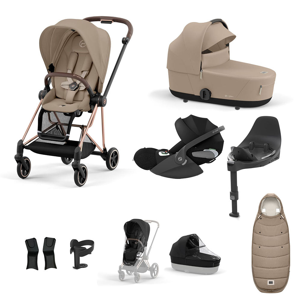 Cybex Mios Travel System - Rosegold / Cozy Beige