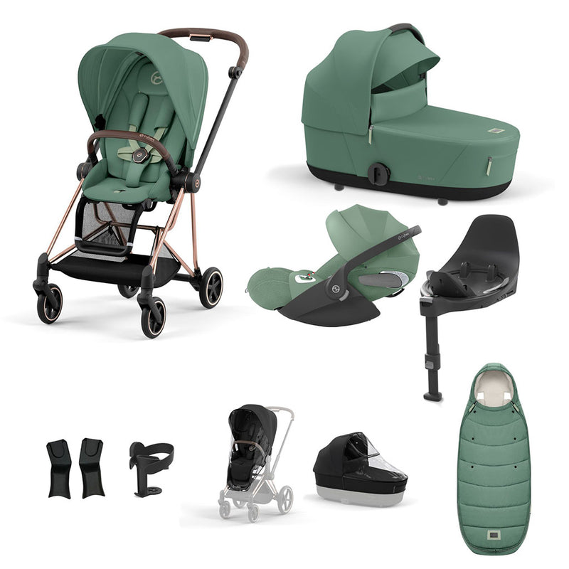Cybex Mios Travel System - Rosegold / Leaf Green
